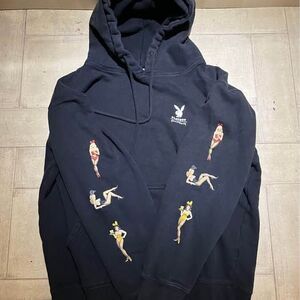Good Worth x Playboy Playmate pullover hoodie pin-up graphics size medium